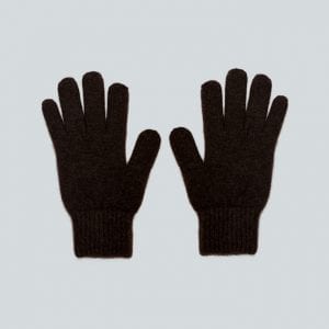 Мужские коричневые перчатки из пуха яка