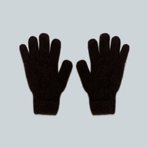 Женские коричневые перчатки из пуха яка